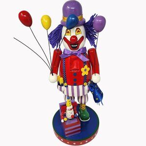 Buster The Clown 1998 Nutcracker 15" Figurine With Balloons As IS